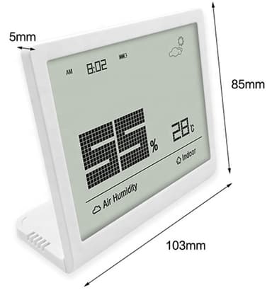Arida CH908 Hygrometer Vejrstation Hvid