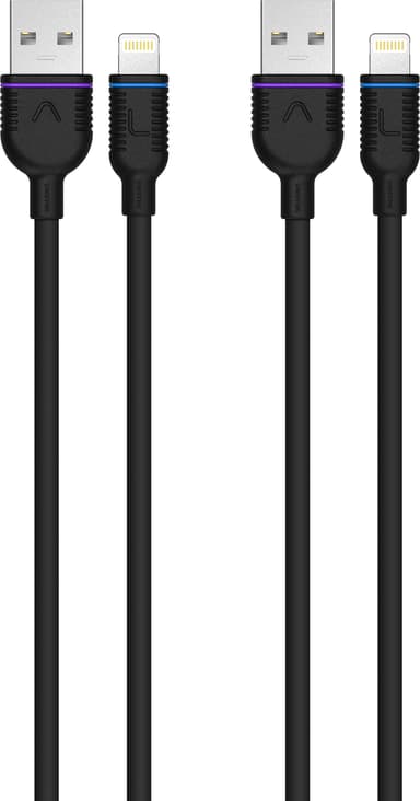 Unisynk 2x kit til Lightning-kabel (sort)