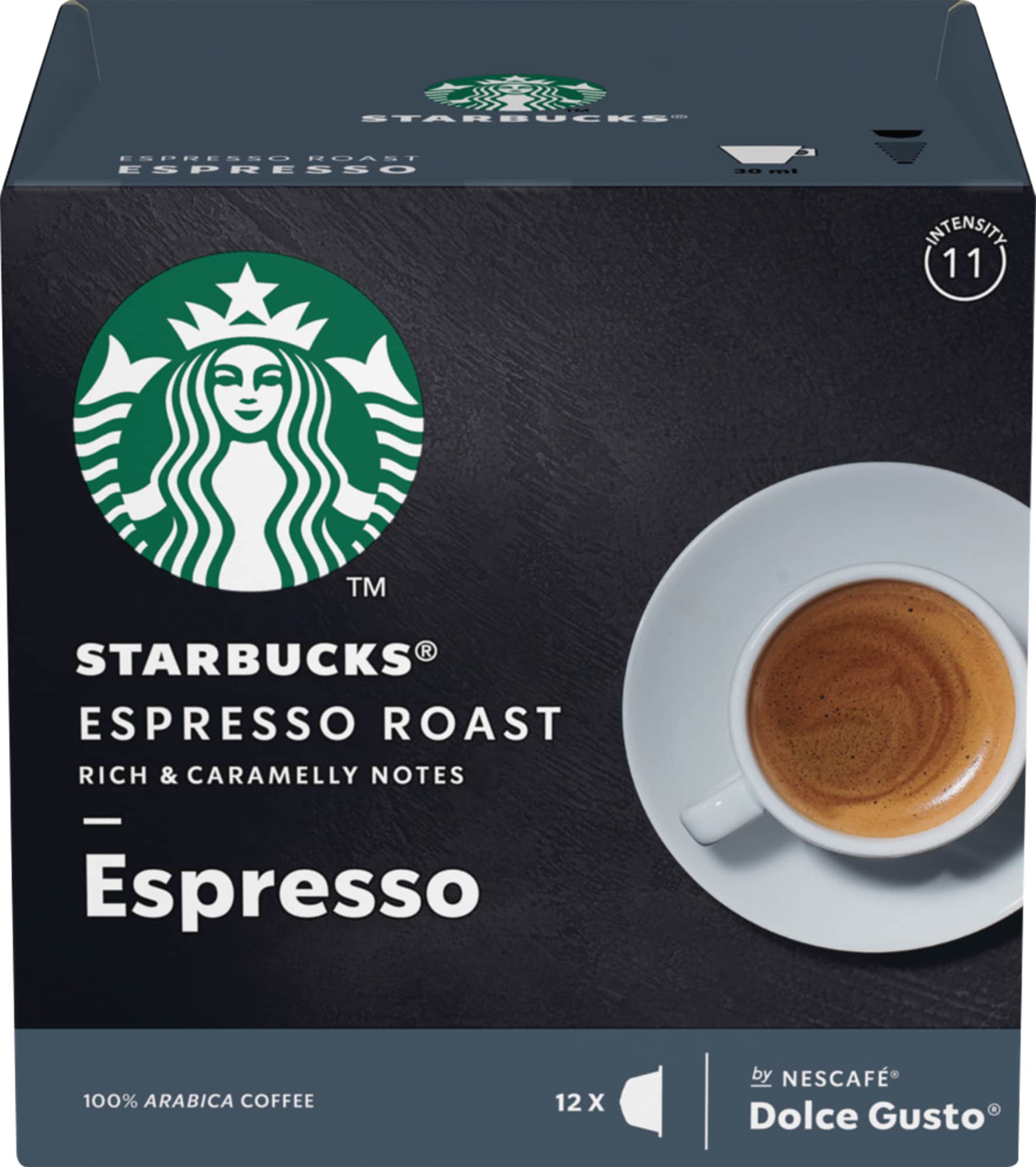 Se Starbucks Espresso Roast kaffekapsler fra Nescafé Dolce Gusto hos Elgiganten