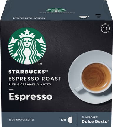 Starbucks Espresso Roast kapsler fra Nescafé Dolce Gusto (12 stk