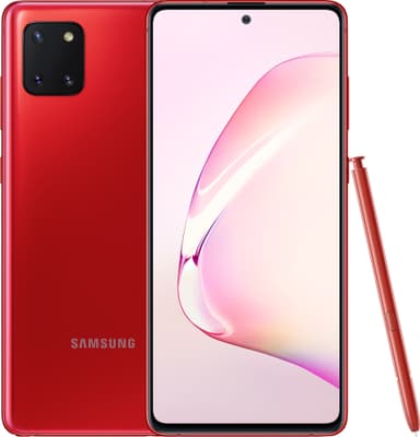 Samsung Galaxy Note10 Lite smartphone (aura rød)