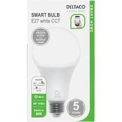 Deltaco E27 smart-pære (hvid)