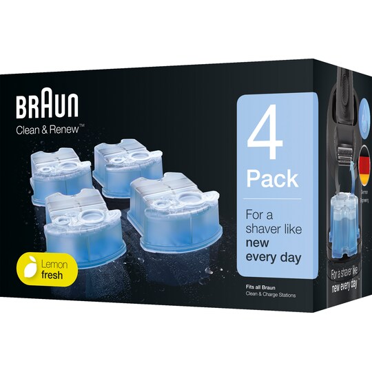 Braun Clean&Renew refill 4-pak (Rengøringsvæske)