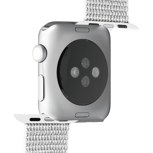 Puro nylon urrem til Apple Watch 38/40/41mm (Ice White)
