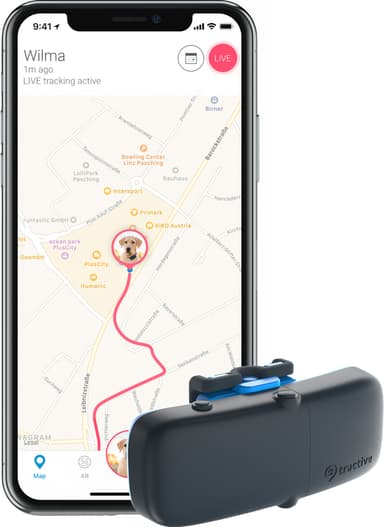 Vandtæt Tractive GPS hunde-tracker med aktivitetstracking
