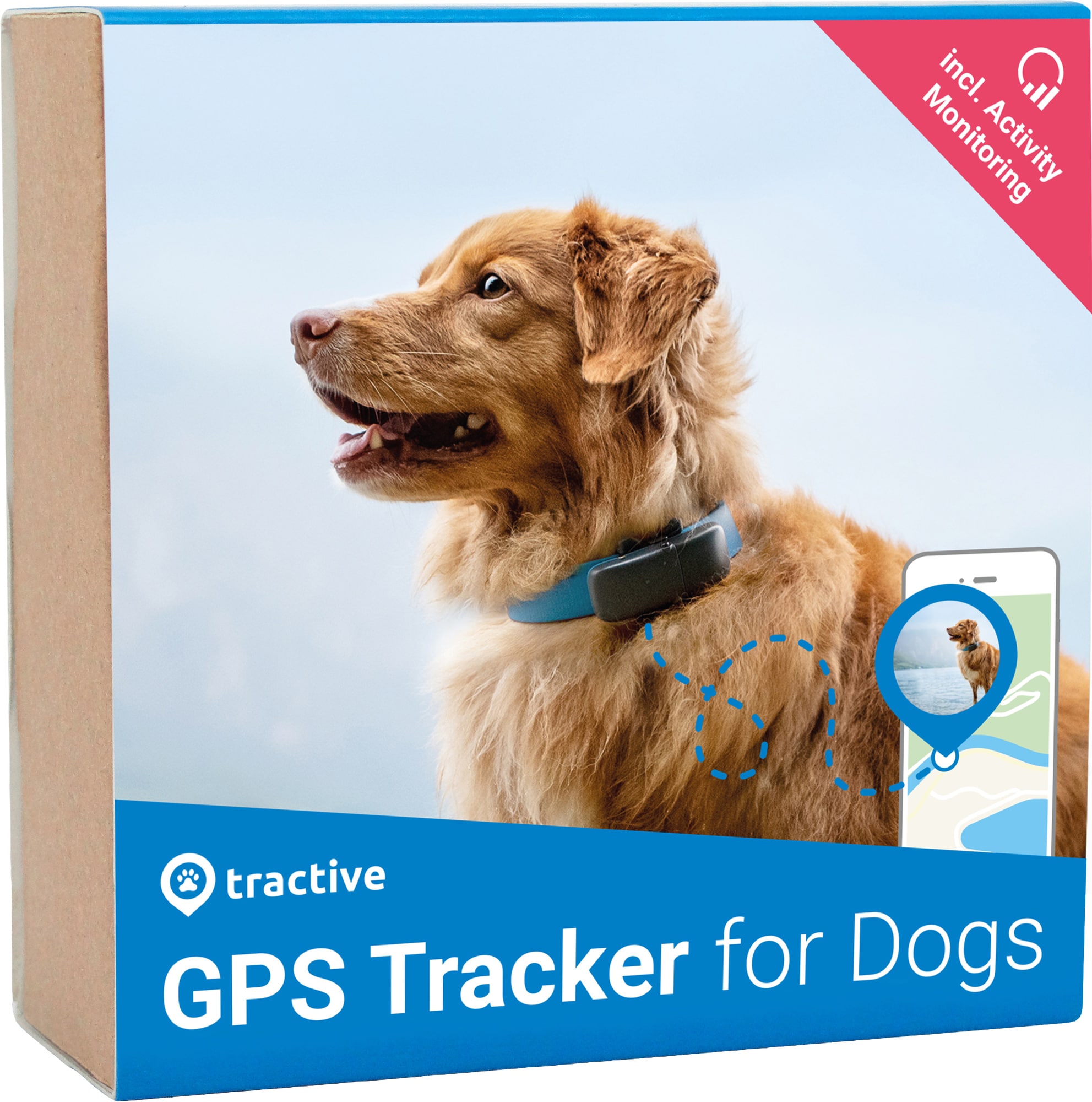 Porto krigerisk Banzai Vandtæt Tractive GPS hunde-tracker med aktivitetstracking | Elgiganten