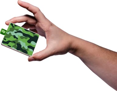 Seagate One Touch bærbar SSD, 500 GB (green camouflage)