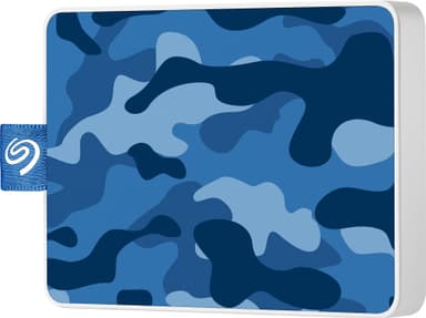 Seagate One Touch bærbar SSD, 500 GB (blue camouflage)