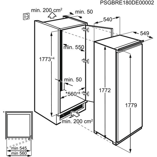 Electrolux køleskab ERN3213AOW (177.2 cm)