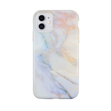 Miljøvenligt iPhone 11 trykt etui - White marble