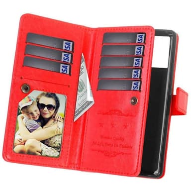 Dobbelt flip Flexi 9-kort Samsung Galaxy S20 Plus (SM-G986F)  - rød