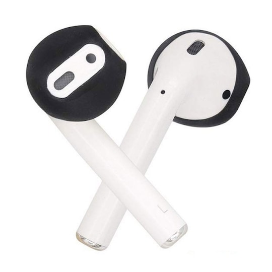 Silikon skydd till AirPods 2-pack Ultra-Thin : farve - sort