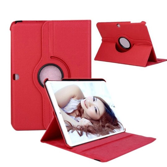 360° Roterebart cover Samsung Galaxy Tab 4 (10.1 ")T530 : farve - rød