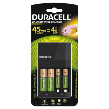 Duracell 4h AA/AAA Charger - batterioplader
