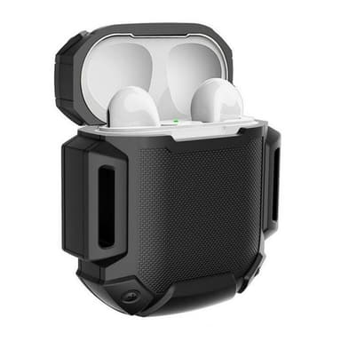 silikone cover med rem / AirPods til AirPods : farve - sort