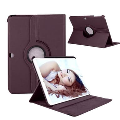 360° Roterebart cover Samsung Galaxy Tab 4 (10.1 ")T530 : farve - brun