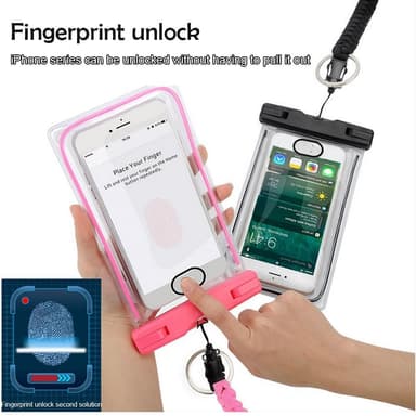 INF Vandtæt mobiltelefon cover til smartphone universal Sort 1-pack