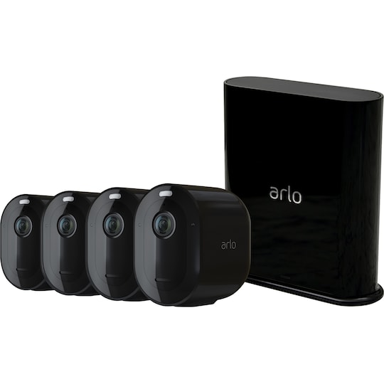 Arlo Pro 3 trådløst 2K QHD add-on kamerapakke med 4 stk. (sort)