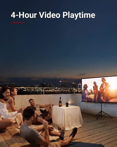 Nebula Apollo 480p bærbar projektor med Android TV, højtaler og indbygget batteri
