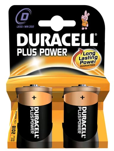 Duracell Plus Power D batteri (2 stk.) thumbnail