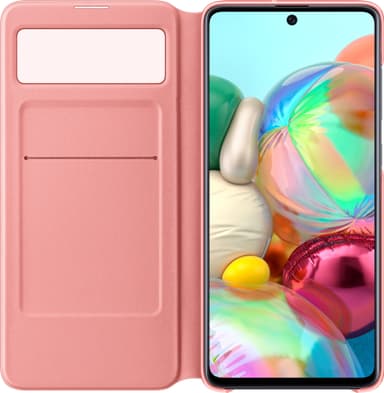Samsung S View cover med pung til Galaxy A71 (hvid)