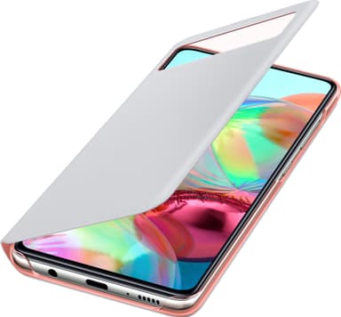 Samsung S View cover med pung til Galaxy A71 (hvid)