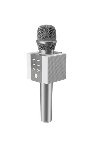 Karaoke-mikrofon med Bluetooth-højttaler 5W - sølv