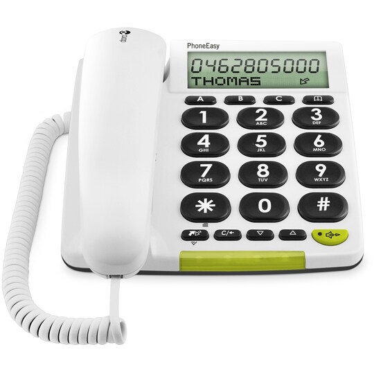 Doro PhoneEasy 312CS Fastnet Telefon (Hvid)