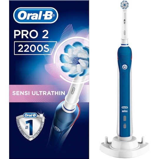 Oral-B Pro-2 2200S elektrisk tandbørste (blå/hvid)