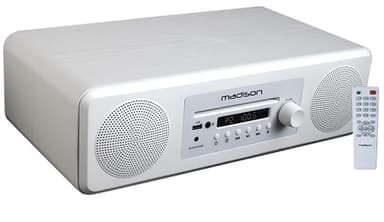 Mini Anlæg med Bluetooth, FM, CD og USB - Hvid