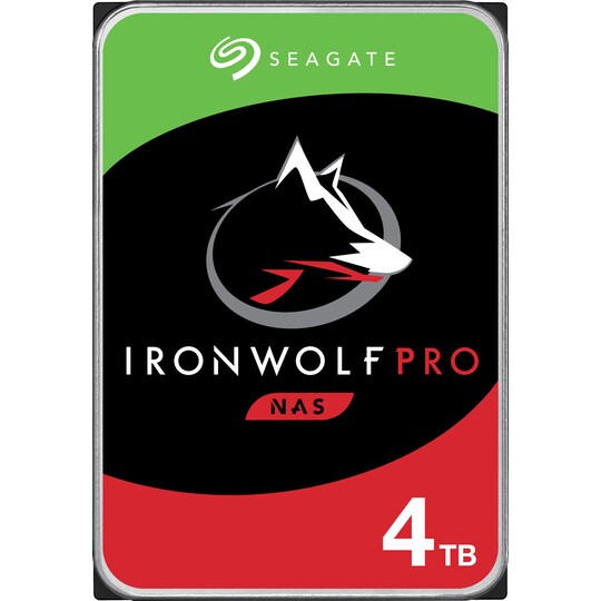 Seagate IronWolf Pro 3,5" intern HDD til NAS (4 TB)