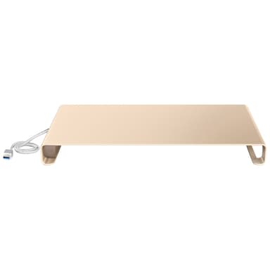 Desire2 skærmstander med USB hub (guld)