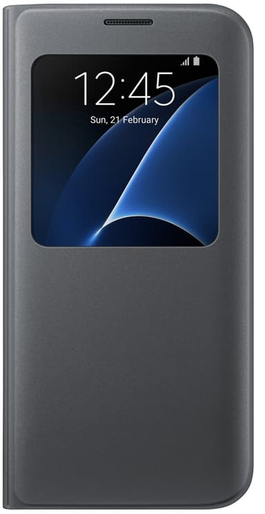 Samsung S View Flip Cover til Galaxy S7 edge - sort