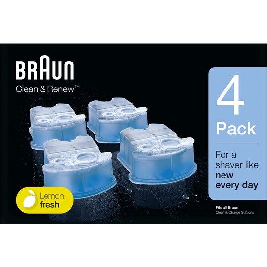 Braun Clean&Renew refill 4-pak (Rengøringsvæske)