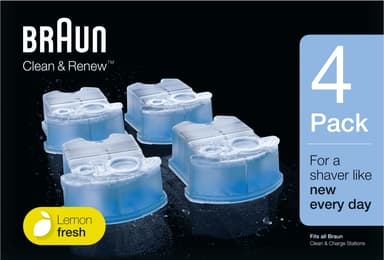 Braun Clean&Renew refill 4-pak (Rengøringsvæske)