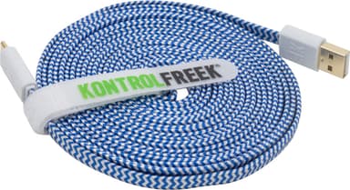 KontrolFreek USB gaming-kabel til PS4 og Xbox One (blå/sølv)
