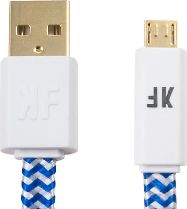 KontrolFreek USB gaming-kabel til PS4 og Xbox One (blå/sølv)