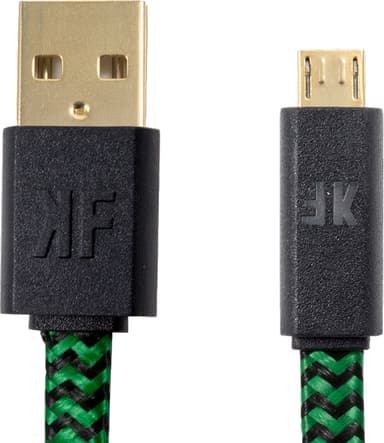 KontrolFreek USB gaming-kabel til PS4 og Xbox One (grøn/sort)