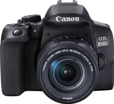 Canon EOS 850D DSLR kamera + 15-55 mm IS STM objektiv