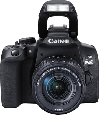 Canon EOS 850D DSLR kamera + 18-55 STM objektiv |