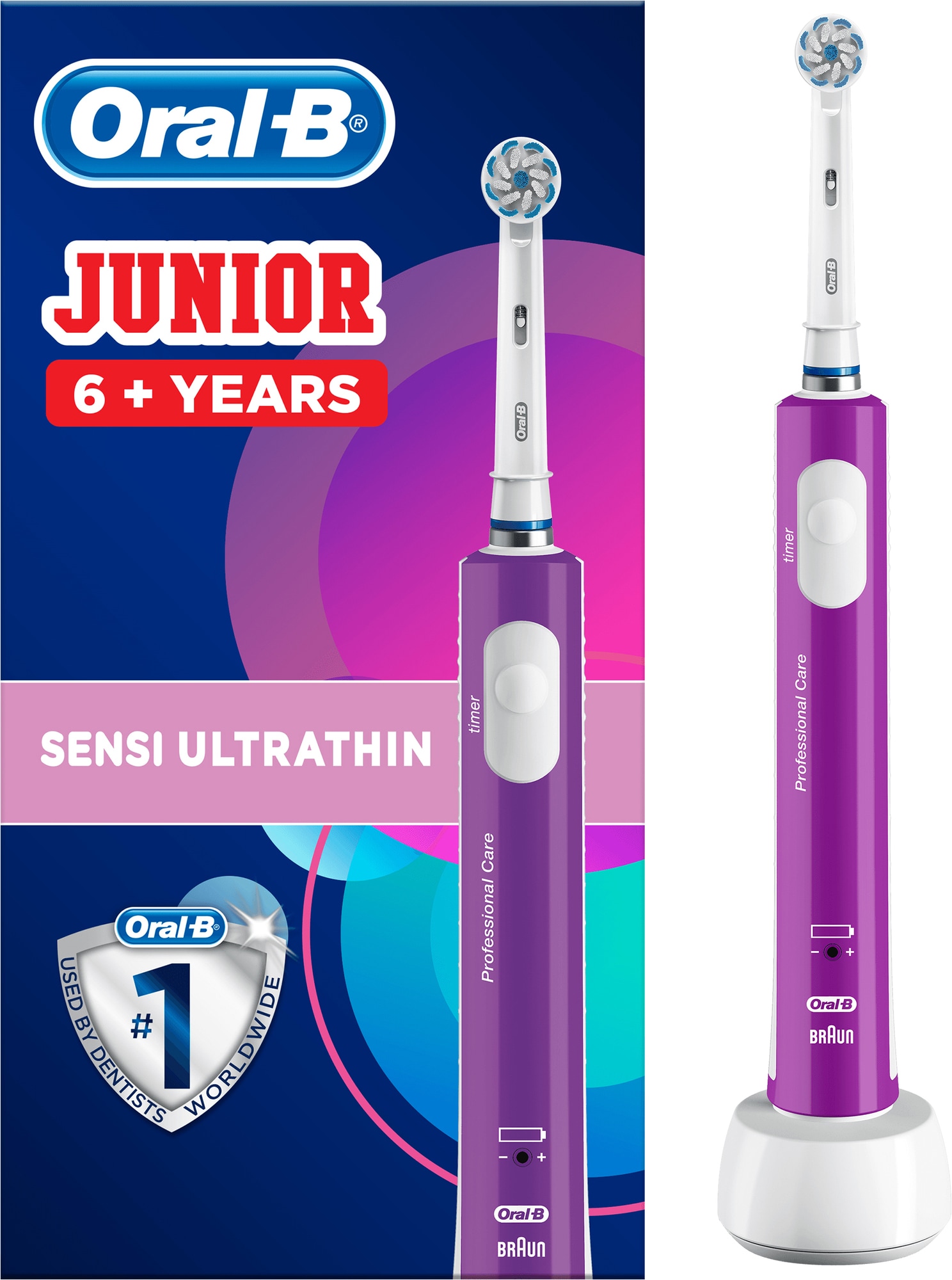 Oral-B Junior elektrisk tandbørste D16 (lilla) thumbnail