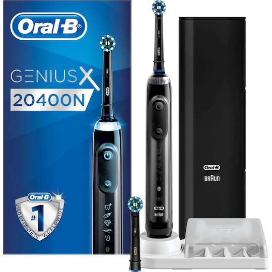 bunke Matematisk sennep Oral-B Genius X elektrisk tandbørste 20400N (sort) | Elgiganten