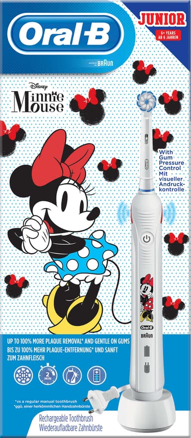 Oral-B Junior D501 Minnie Mouse elektrisk tandbørste til børn