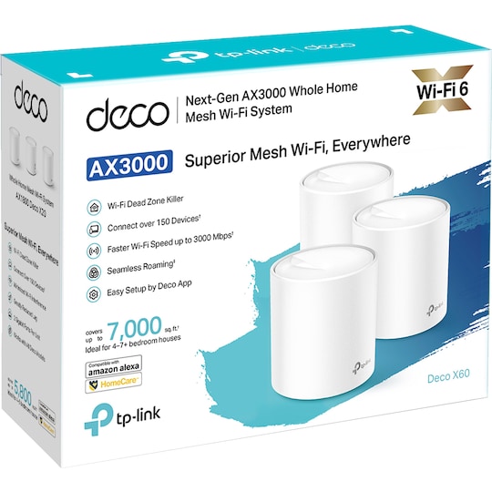 TP-Link Deco X60 mesh wi-fi 6 kit 3-pak