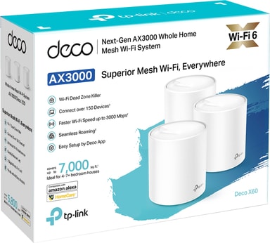 TP Link Deco X60 Mesh Wi fi 6 Kit 3 pak Elgiganten