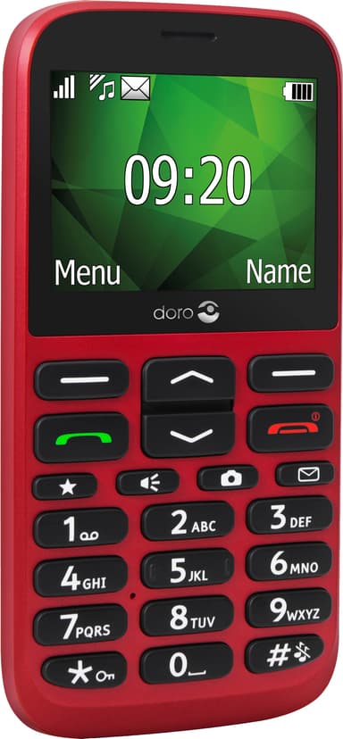 Doro 1375 mobiltelefon (rød) - Kun 2G