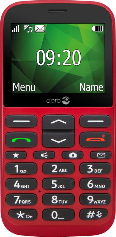 Doro 1375 mobiltelefon (rød) - Kun 2G