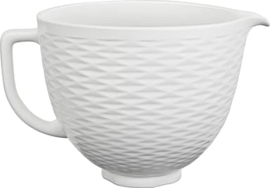 KitchenAid 3D-præget keramisk skål 5KSM2CB5TLW (hvid)