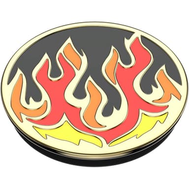 POPSOCKETS Enamel Flame on Black Aftageligt Greb m. Standerfunktion Premium