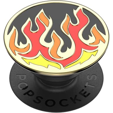 POPSOCKETS Enamel Flame on Black Aftageligt Greb m. Standerfunktion Premium